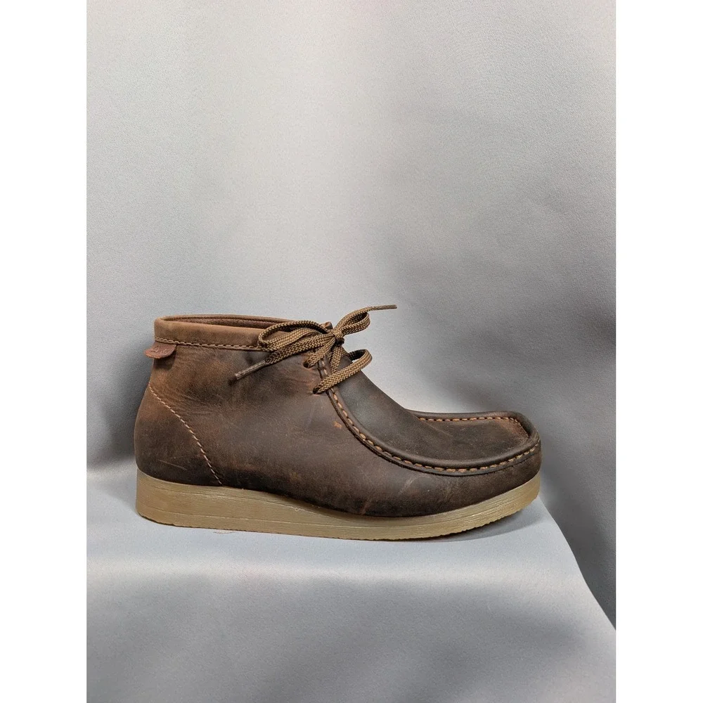 Clarks Wallaston Boot Mens 10.5 M Brown Beeswax Leather Chukka New